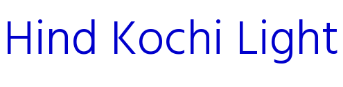 Hind Kochi Light шрифт